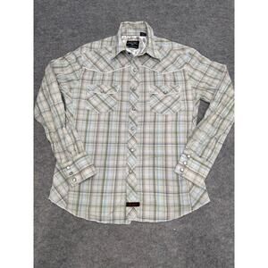 Fender Custom Shop Rock & Roll Religion Button Down Shirt Men's S Blue/Gray